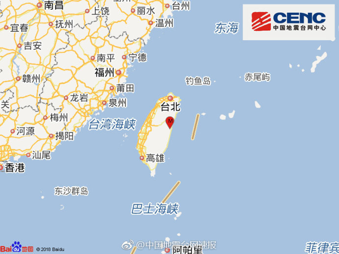  交友 台湾花莲发生4.1级地震，震源深度16千米