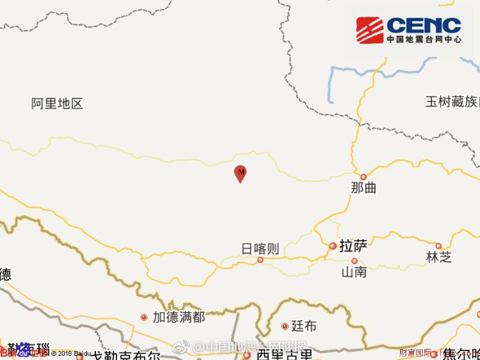 西藏申扎县发生3.2级地震 震源深度7千米