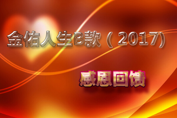 【限时回馈】太保金佑人生B款（2017版）