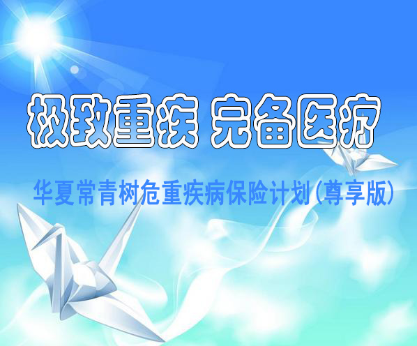 华夏常青树危重疾病保险计划(尊享版)：极致重疾 完备医疗