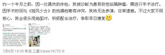 徐娇患良性畸胎瘤 良性肿瘤治愈后可以买健康保险吗?