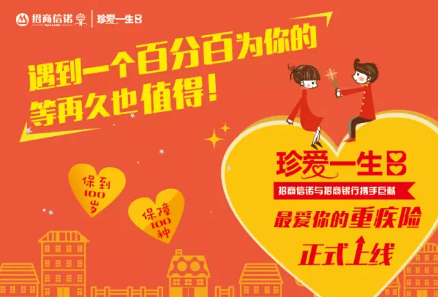 招商信诺珍爱一生B 保障100种保到100岁!
