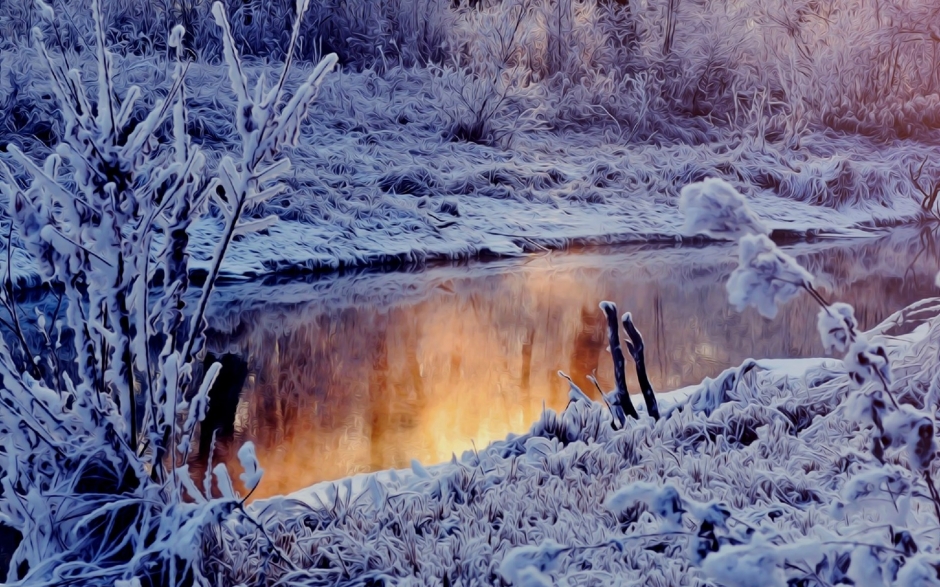 冬日绝美雪景摄影桌面壁纸