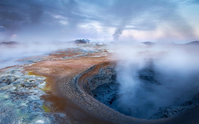 冰岛火山自然风景桌面壁纸