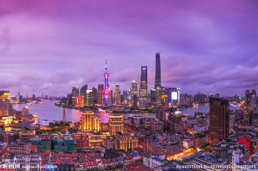 灯光璀璨的上海美丽夜景图片欣赏
