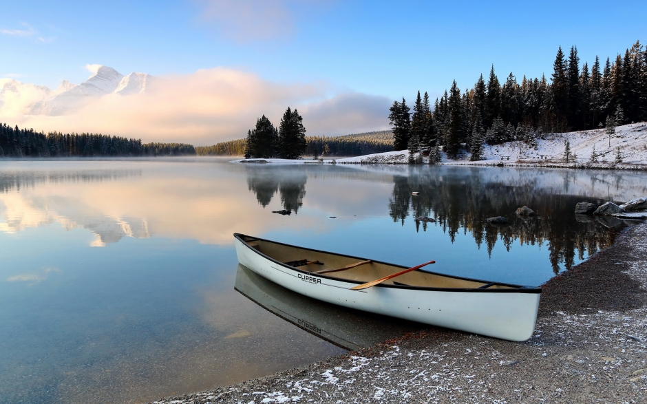 加拿大加拿大双杰克湖风景图片
