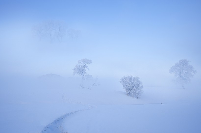 唯美雾凇风景图片