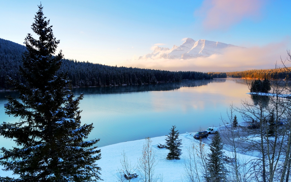 加拿大加拿大双杰克湖风景图片