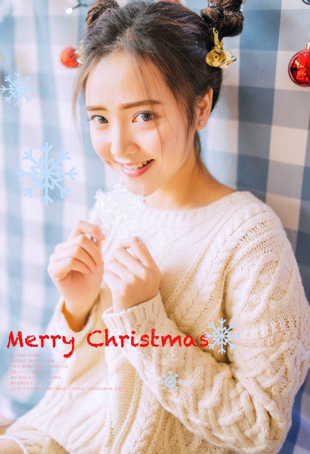 纹身美女美乳肥臀圣诞节夜晚性感人体艺照摄影