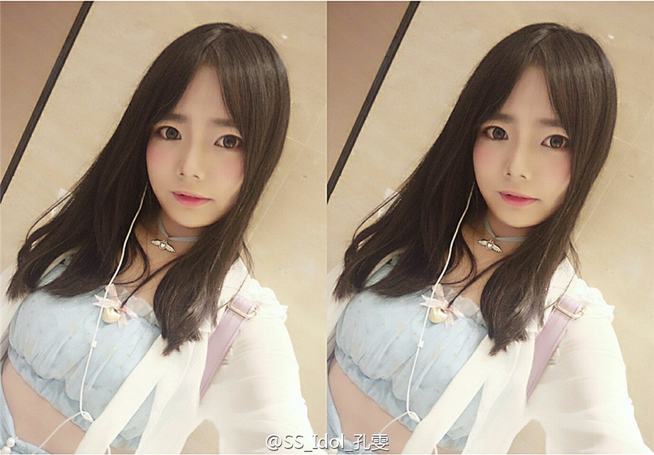 小清新妹子孔雯微博自拍图片