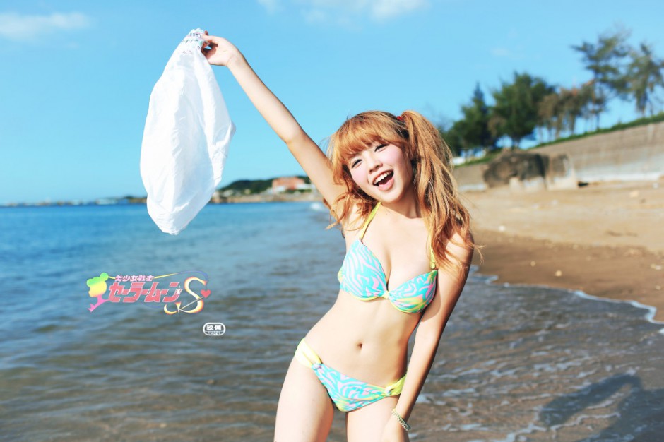 漂亮女孩黄琳海边清凉写真