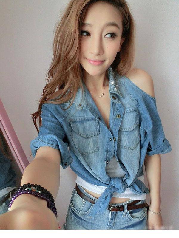 清新时尚美女私家自拍照