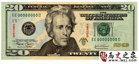 美国第七任总统安德鲁•杰克逊的简介 他的头像曾印在20元纸币上