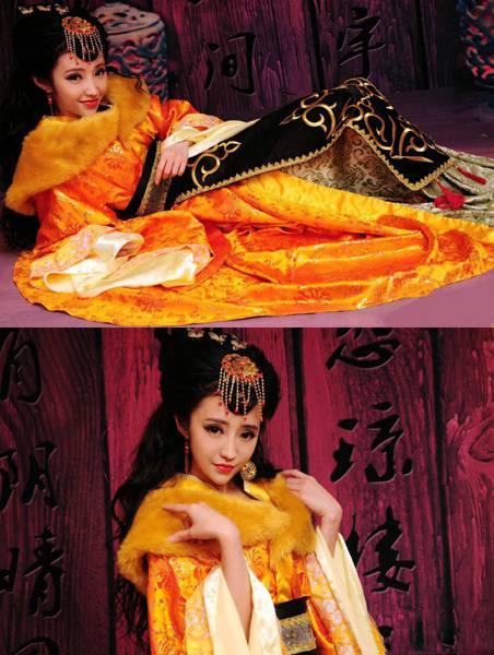 90后歌手夏后华美高贵古代写真