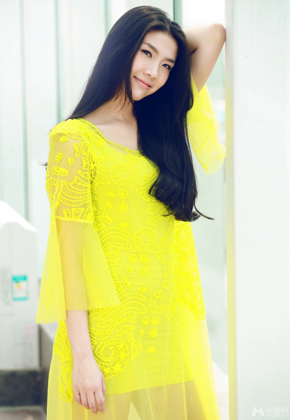 马恺曼穿薄纱蕾丝透明裙子唯美写真