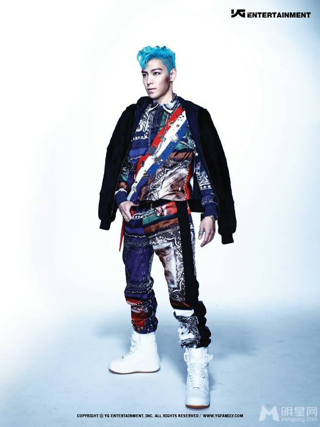 bigbang成员top引领潮流时尚写真