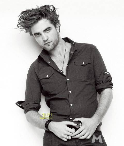 罗伯特・帕丁森性感帅气黑白写真图片