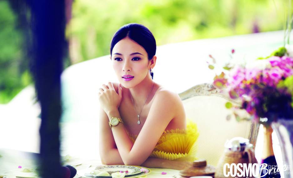现在汪峰的老婆章子怡唯美婚纱大片