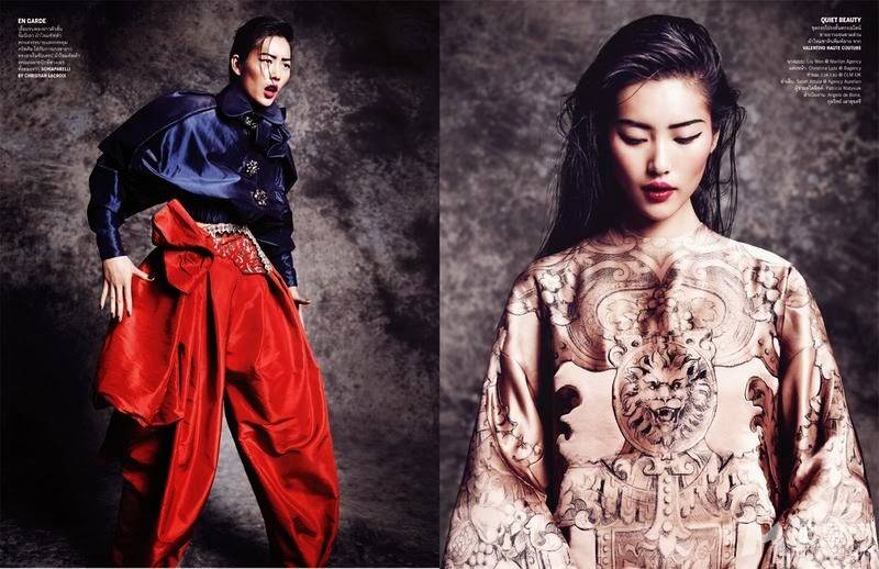 中国名模刘雯霸气登上时尚杂志封面