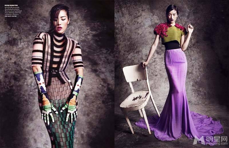 中国名模刘雯霸气登上时尚杂志封面