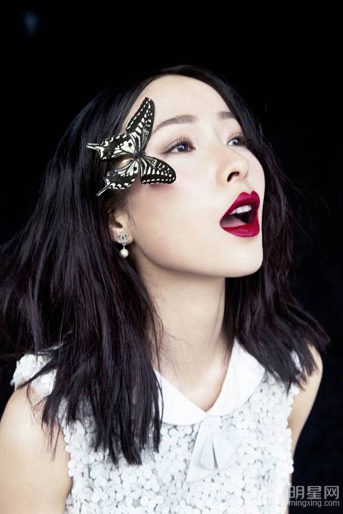女演员江一燕蝴蝶美裙梦幻唯美写真