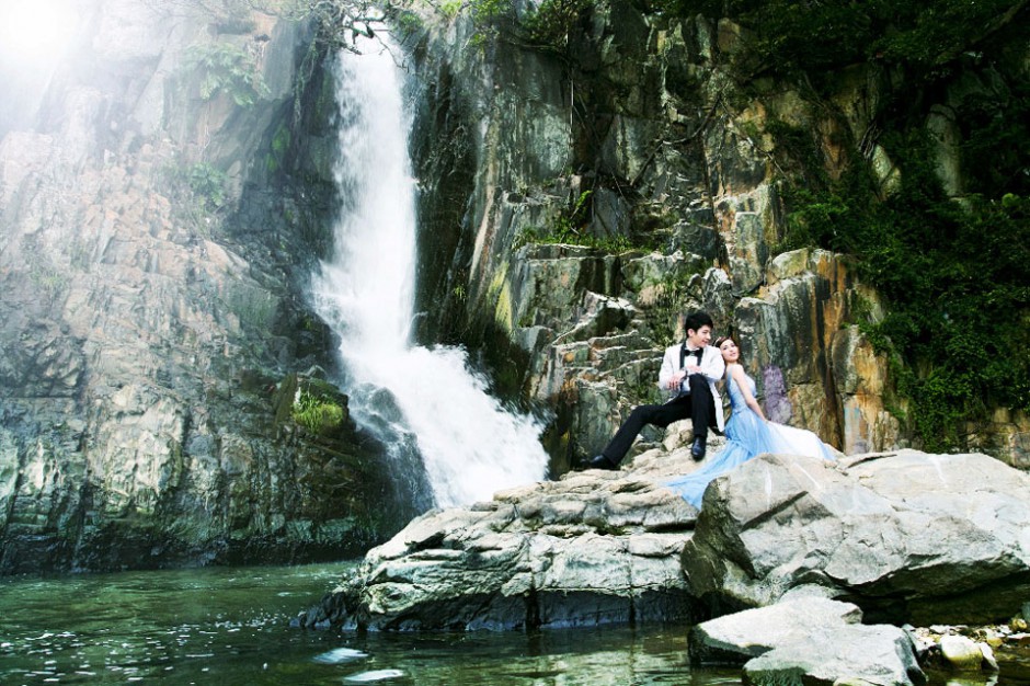 吴千语性感唯美浪漫海边婚纱照