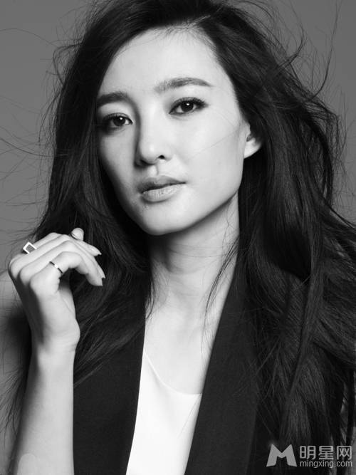 王丽坤优雅黑白风格清新写真