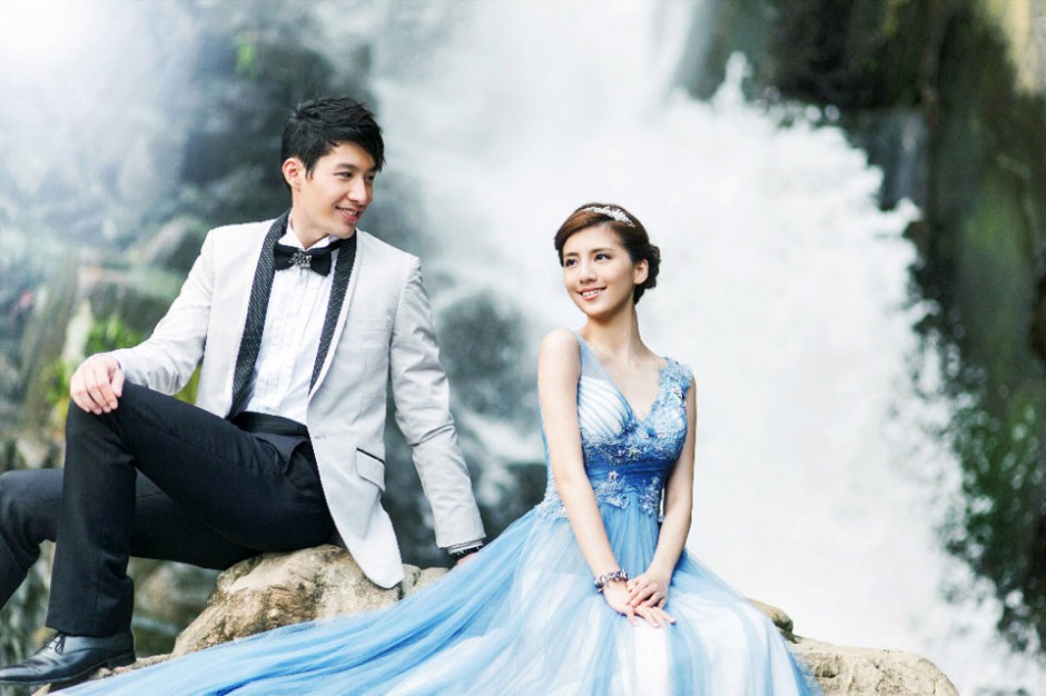 吴千语性感唯美浪漫海边婚纱照