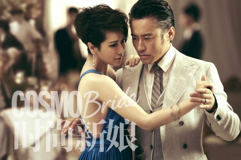 吴秀波海清民国复古黑白创意婚纱写真