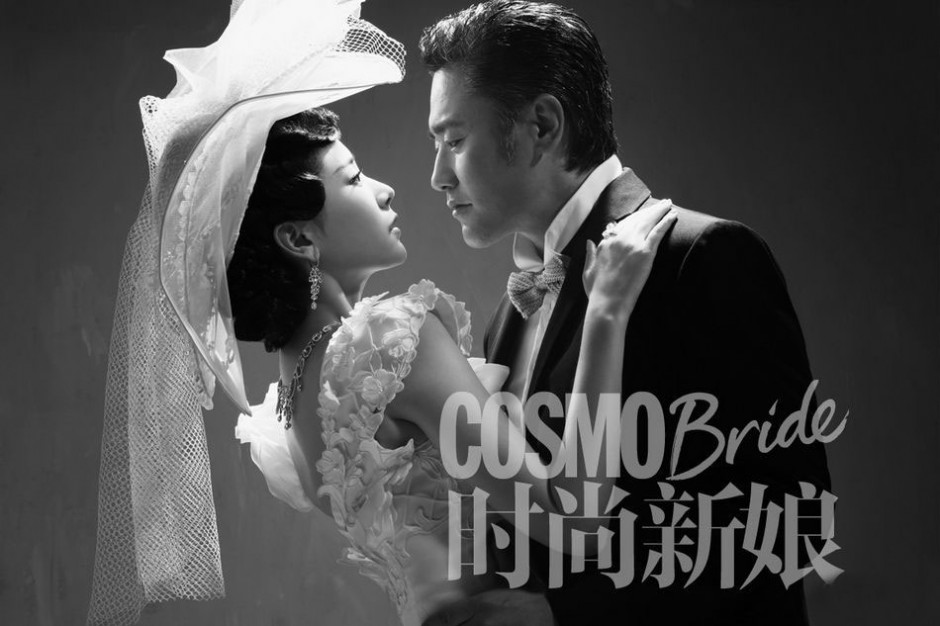 吴秀波海清民国复古黑白创意婚纱写真