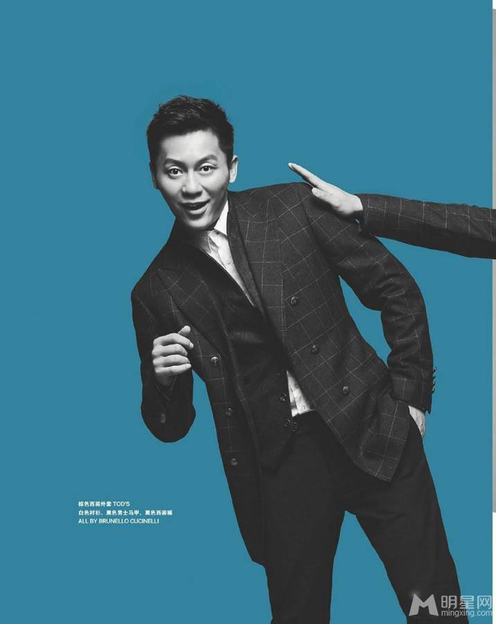 李晨帅气西装杂志封面写真