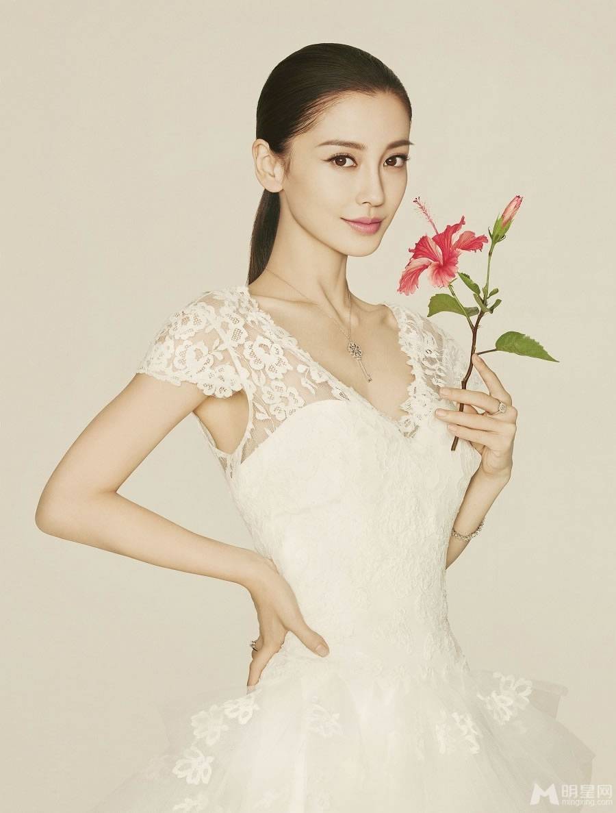 Angelababy美艳新娘装扮唯美画报