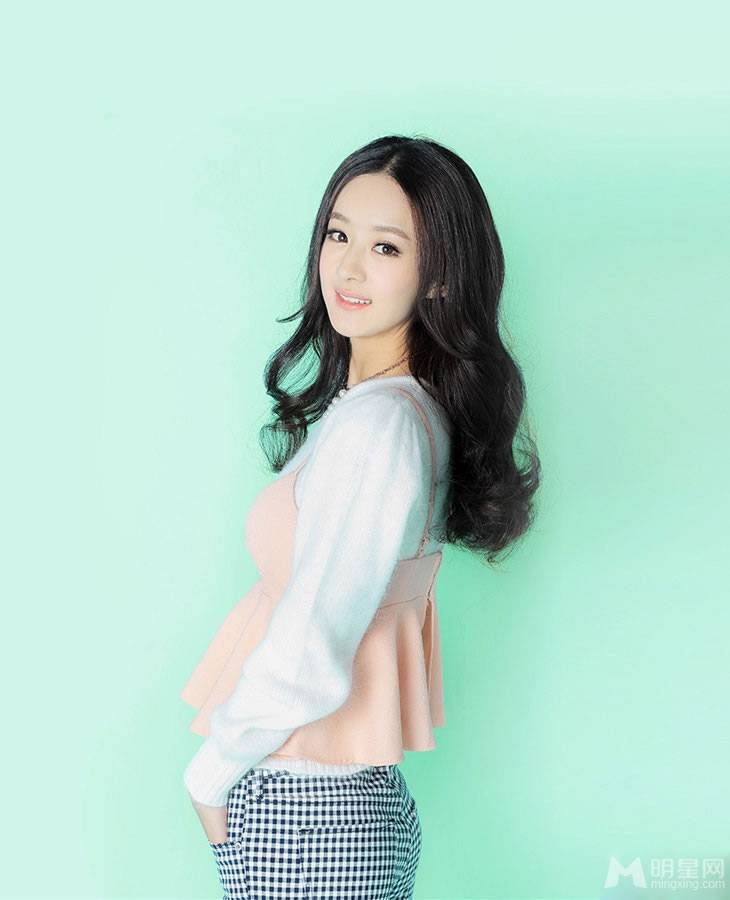 赵丽颖散发春日少女情唯美图片