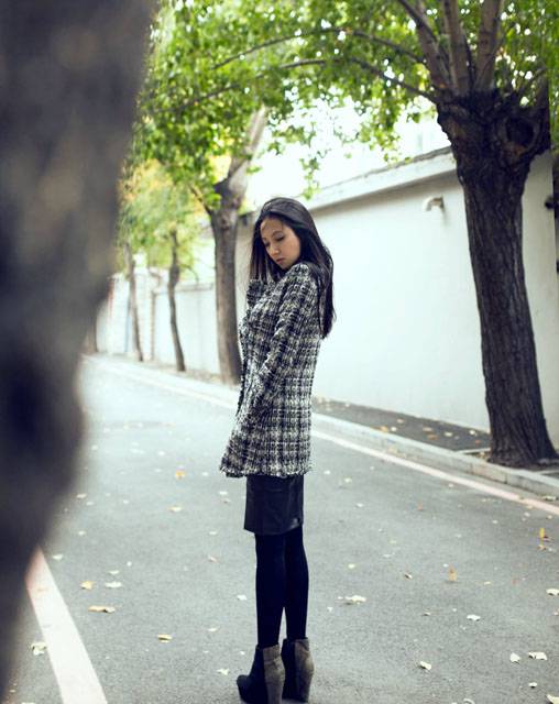 网络美女松果儿时尚秋季街拍