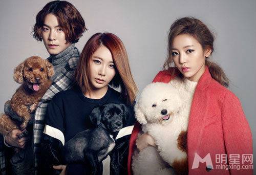 具荷拉洪钟贤Jea与遗弃犬唯美黑白写真