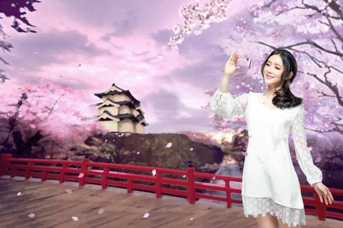 性感女星袁姗姗蕾丝花裙美艳迷人
